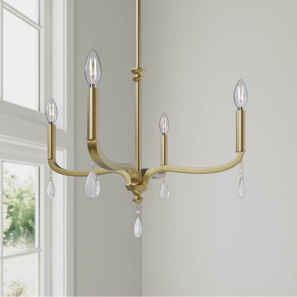 Millennium Lighting 220104-VB Vintage Brass Viremont 22'' Wide 4-light Chandelier Image 4