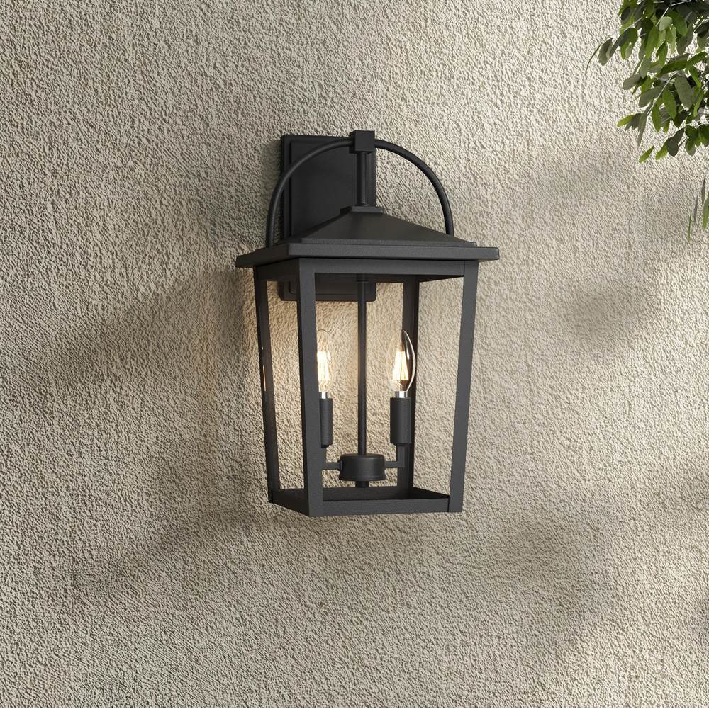 Millennium Lighting 66202-PBK Powder Coated Black Strathden 17'' High 2-light Outdoor Lantern Image 4