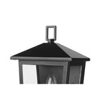 Millennium Lighting 198001-PBK Powder Coated Black Munger 11'' High 1-light Outdoor Wall Sconce - Powder Coated Black Image 5