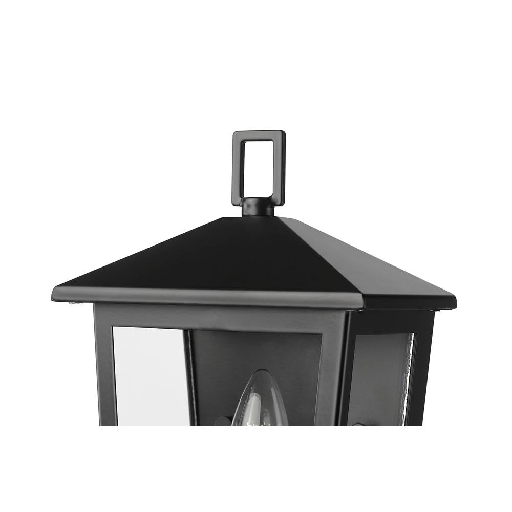 Millennium Lighting 198001-PBK Powder Coated Black Munger 11'' High 1-light Outdoor Wall Sconce - Powder Coated Black Image 5