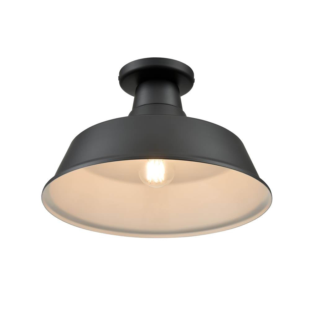 Millennium Lighting RCLWF14-SB Satin Black Classic Warehouse Shade Image 6