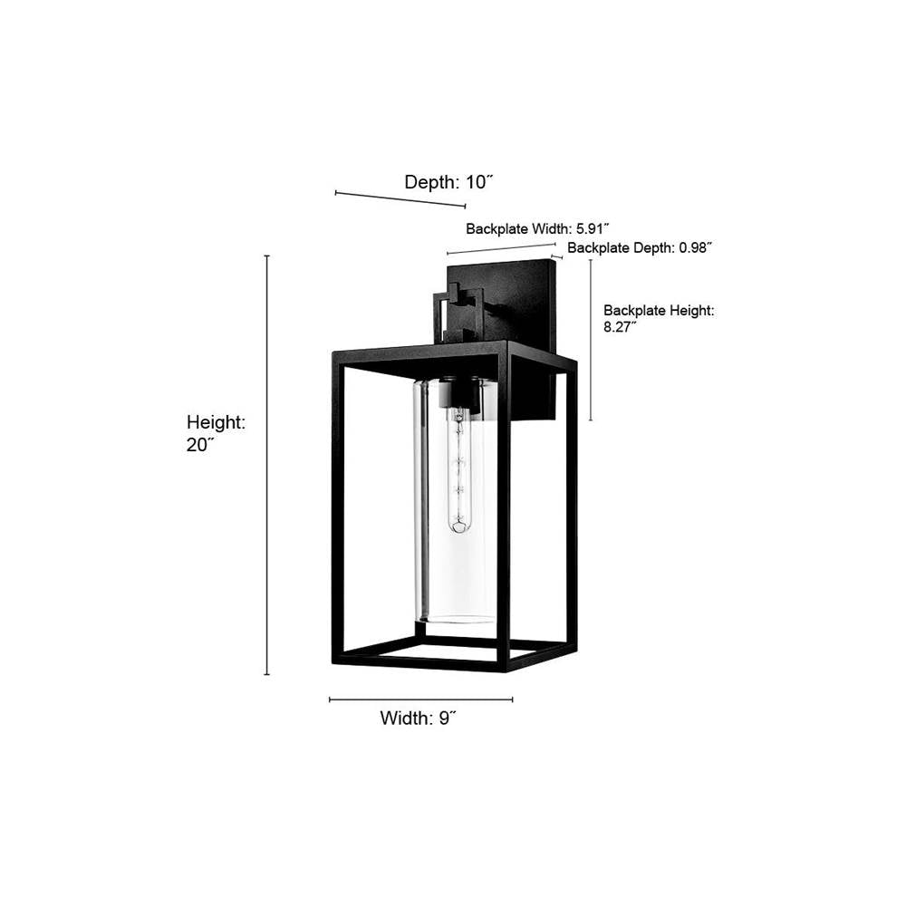 Millennium Lighting 93131-TBK Textured Black Outdoor Wall Sconce Image 2