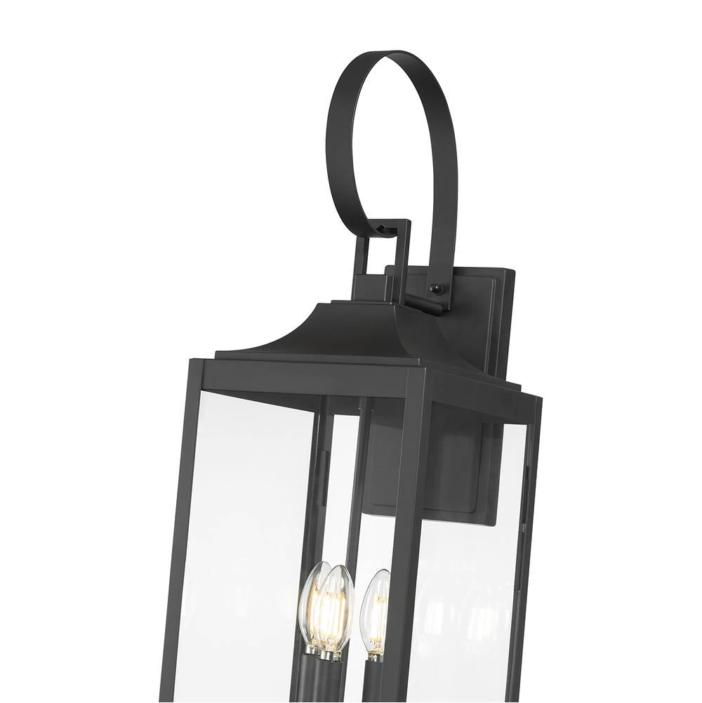 Millennium Lighting 402203-PBK Powder Coated Black Halston 28'' High 3-light Outdoor Lantern Image 5