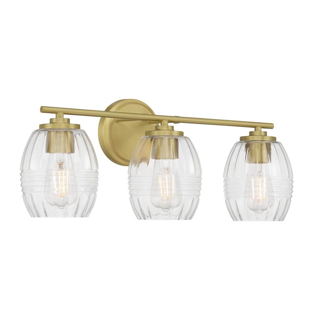 Millennium Lighting 9993-VB Vintage Brass Miravelle 22.25'' Wide 3-light Vanity Image 8