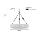 Millennium Lighting 206105-MB Matte Black Tresselle 28'' Wide 5-light Pendant Image 2