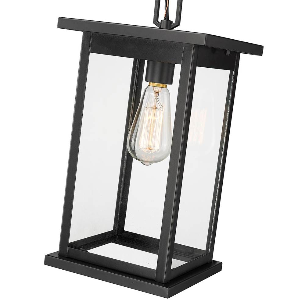 Millennium Lighting 4123-PBK Powder Coat Black Outdoor Hanging Lantern Image 1