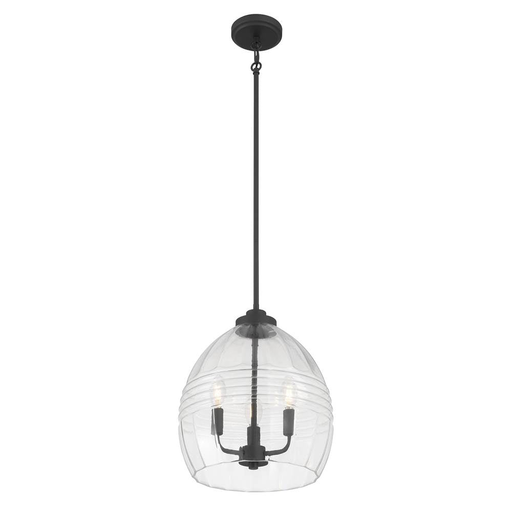 Millennium Lighting 9983-MB Matte Black Miravelle 13'' Wide 3-light Pendant Image 7