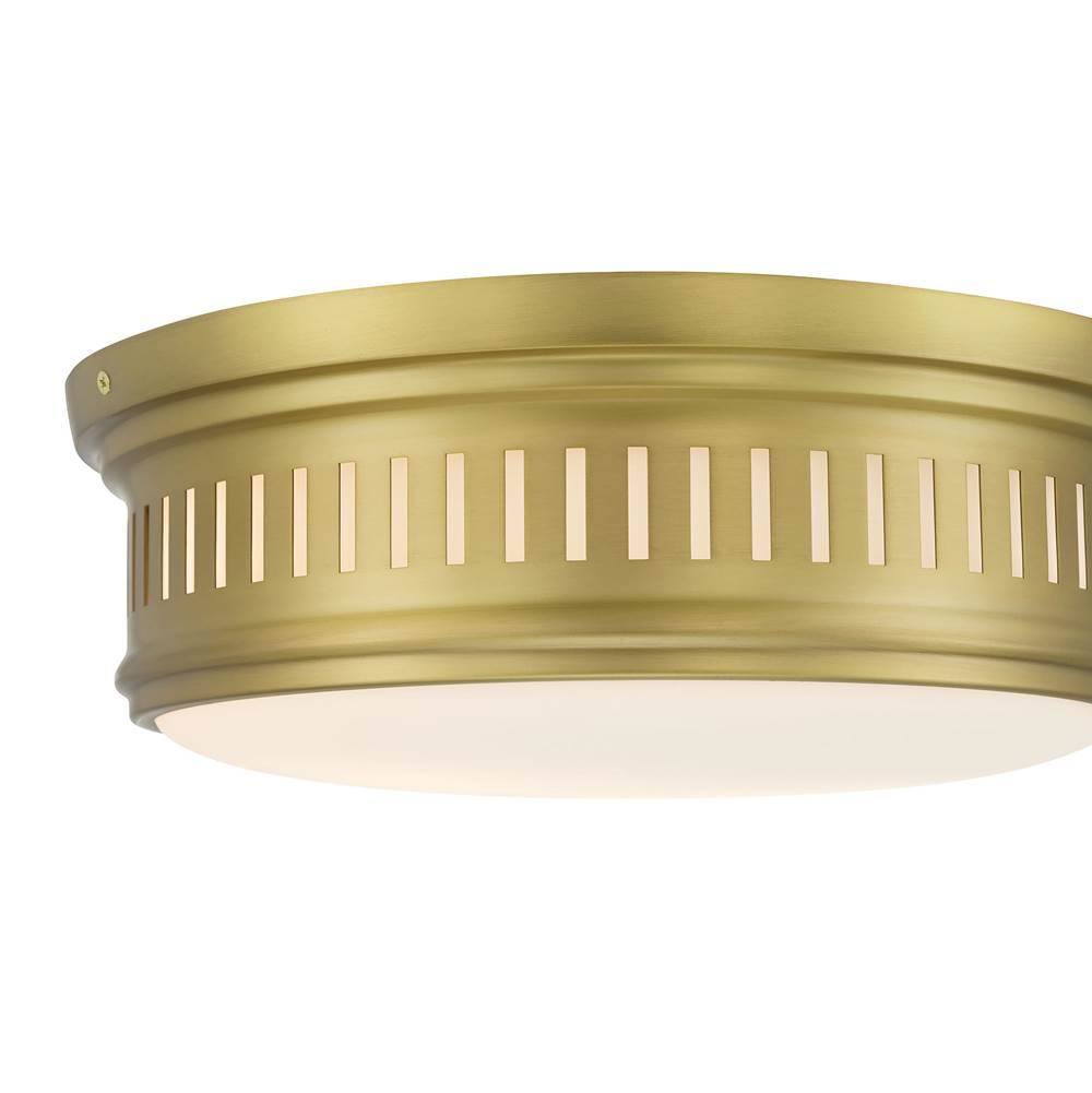 Millennium Lighting 95102-VB Vintage Brass Velune  14'' Wide 2-light Flush Mount Image 5