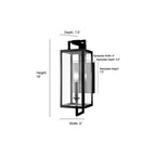 Millennium Lighting 280001-TBK Textured Black Outdoor Wall Sconce Image 2