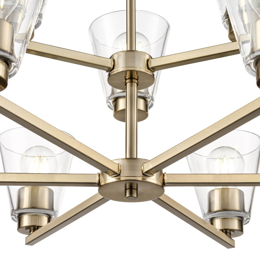 Millennium Lighting 64109-MG Modern Gold Strayhan 28.5'' 9-light Chandelier - Modern Gold Image 6