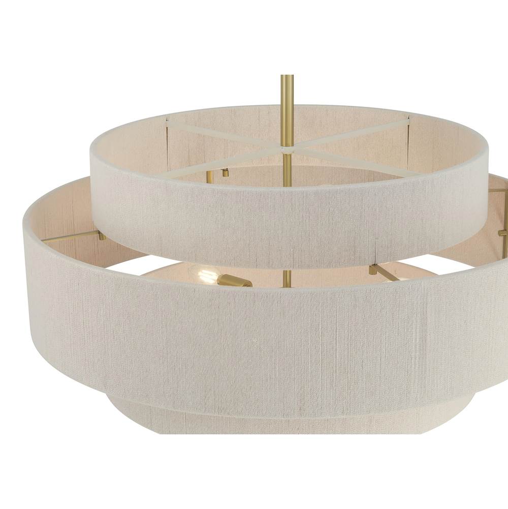 Millennium Lighting 208106-VB Vintage Brass Helbert 30'' Wide 6-light Pendant Image 6