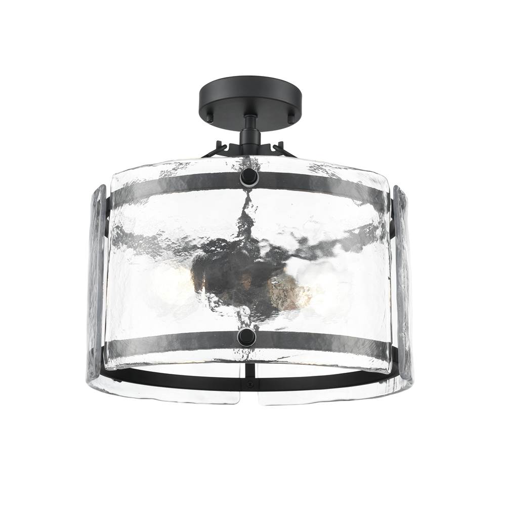 Millennium Lighting 47002-MB Matte Black Bennetti 14.5'' Wide 2-light Semi Flush - Matte Black Image 1
