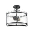 Millennium Lighting 47002-MB Matte Black Bennetti 14.5'' Wide 2-light Semi Flush - Matte Black Image 1