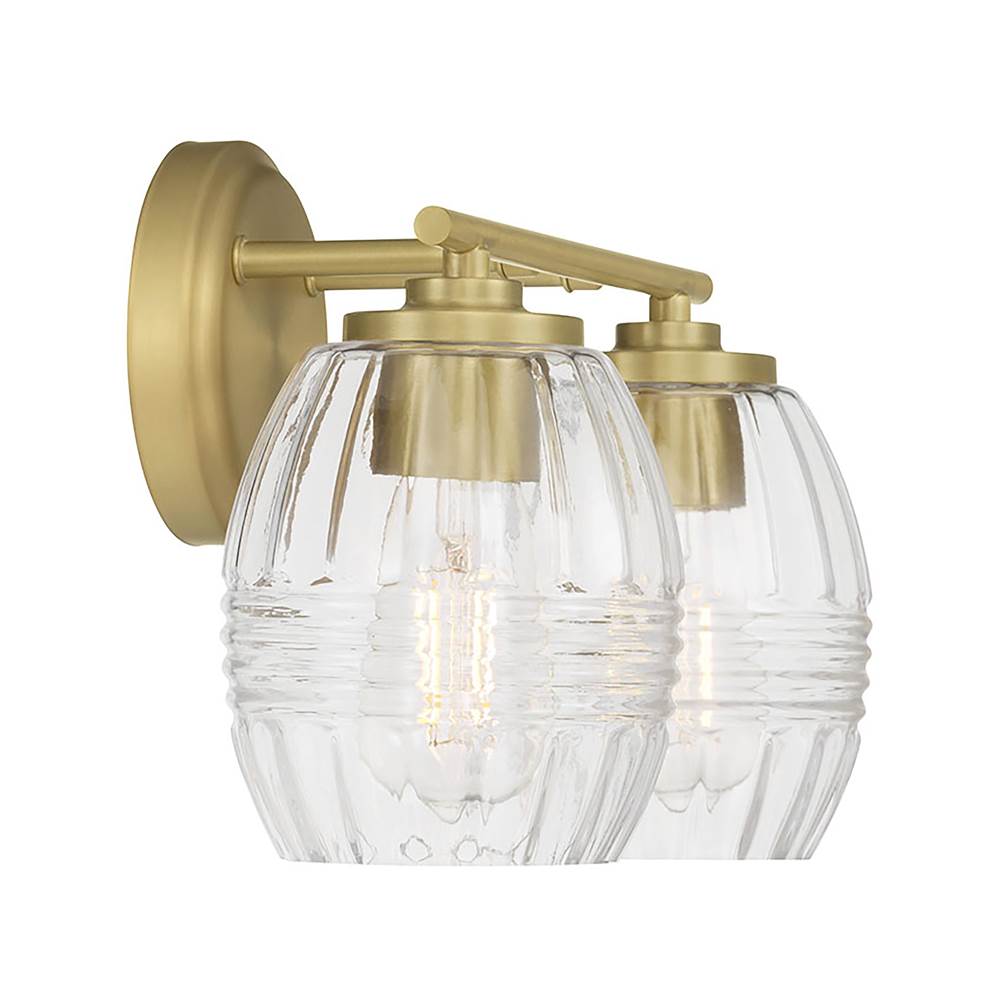 Millennium Lighting 9992-VB Vintage Brass Miravelle 14'' Wide 2-light Vanity Image 7