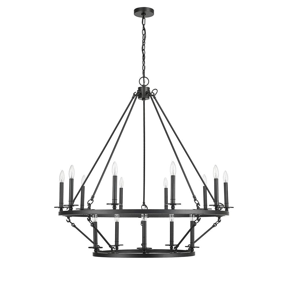 Millennium Lighting 46715-MB Matte Black Chandelier Ceiling Light Image 1
