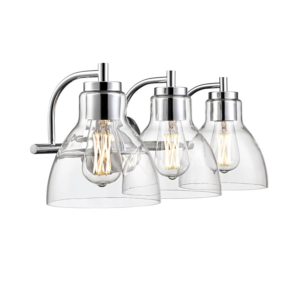 Millennium Lighting 6203-CH Chrome Knightsdale 25.25'' 3-light Vanity - Chrome Image 6