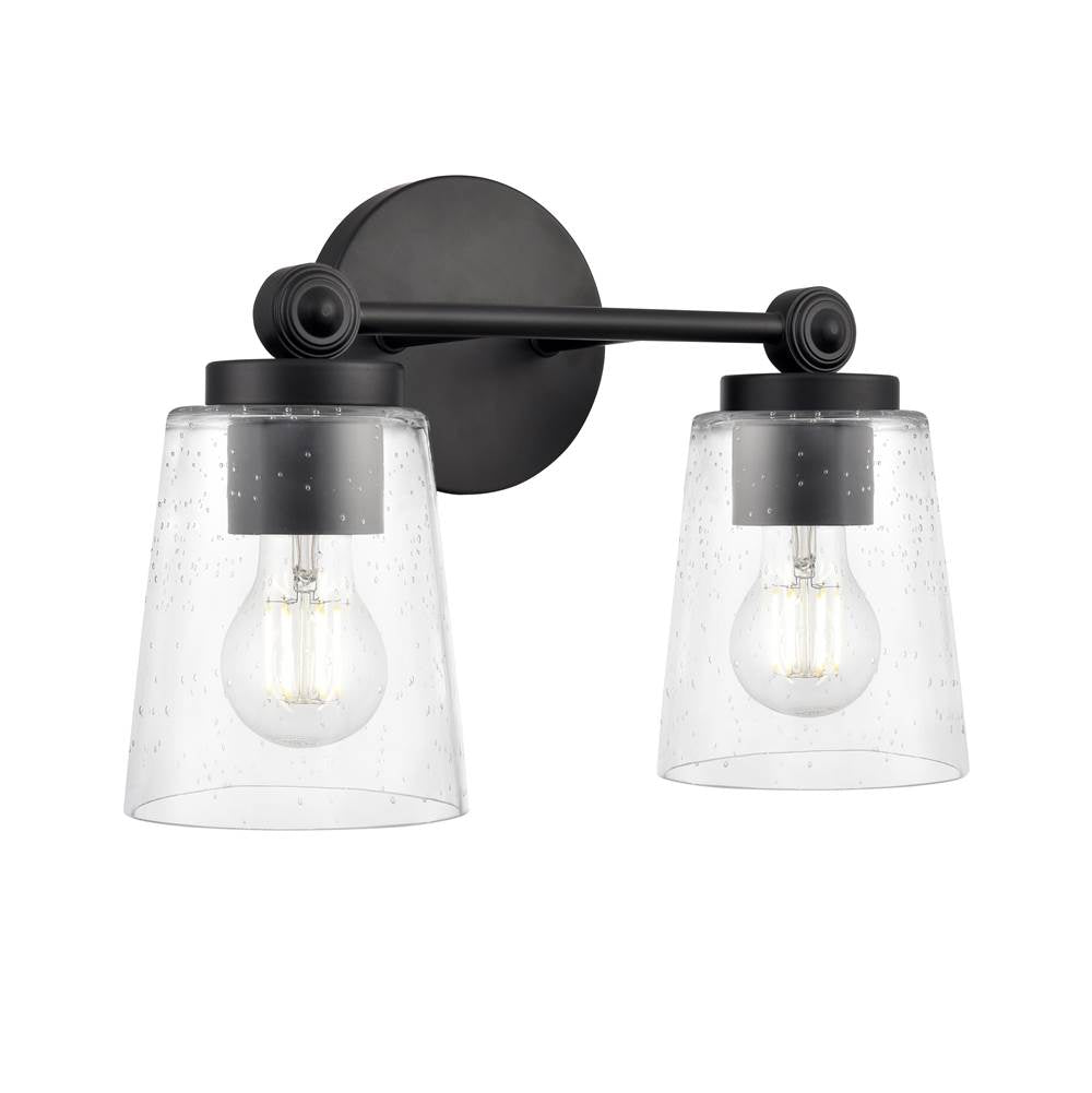 Millennium Lighting 22002-MB Matte Black Lauryn 13.5'' Wide 2-light Vanity - Matte Black Image 1