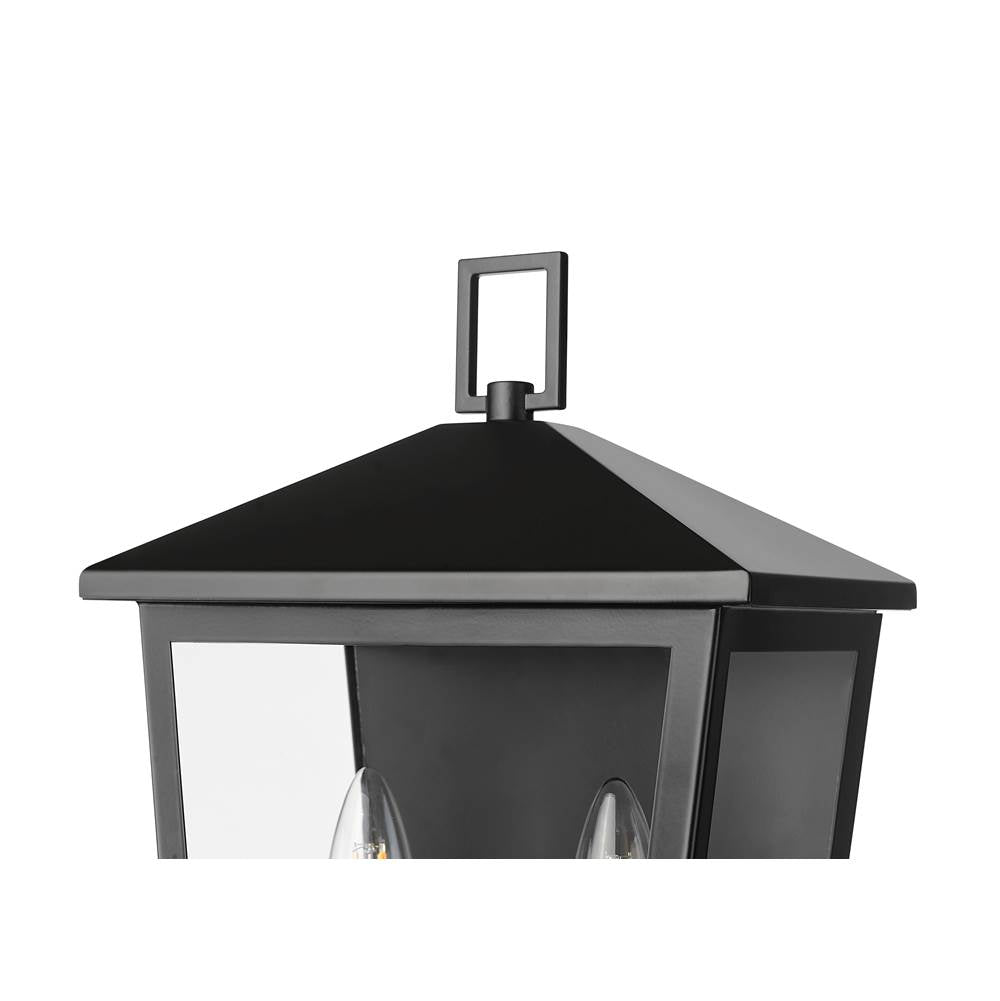 Millennium Lighting 198002-PBK Powder Coated Black Munger 16.5'' High 2-light Outdoor Wall Sconce - Powder Coated Black Image 5