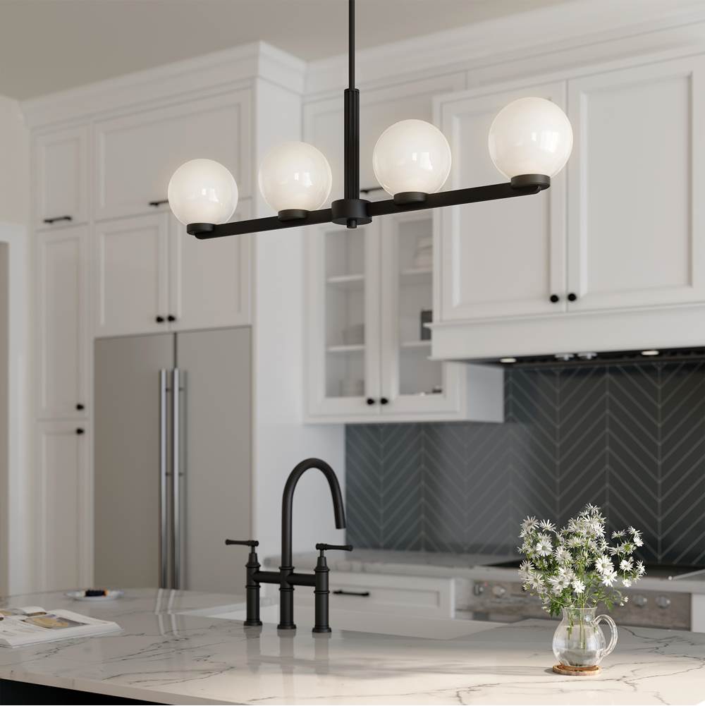 Millennium Lighting 97104-MB Matte Black Ardeva 36'' Wide 4-light Linear Chandelier Image 4
