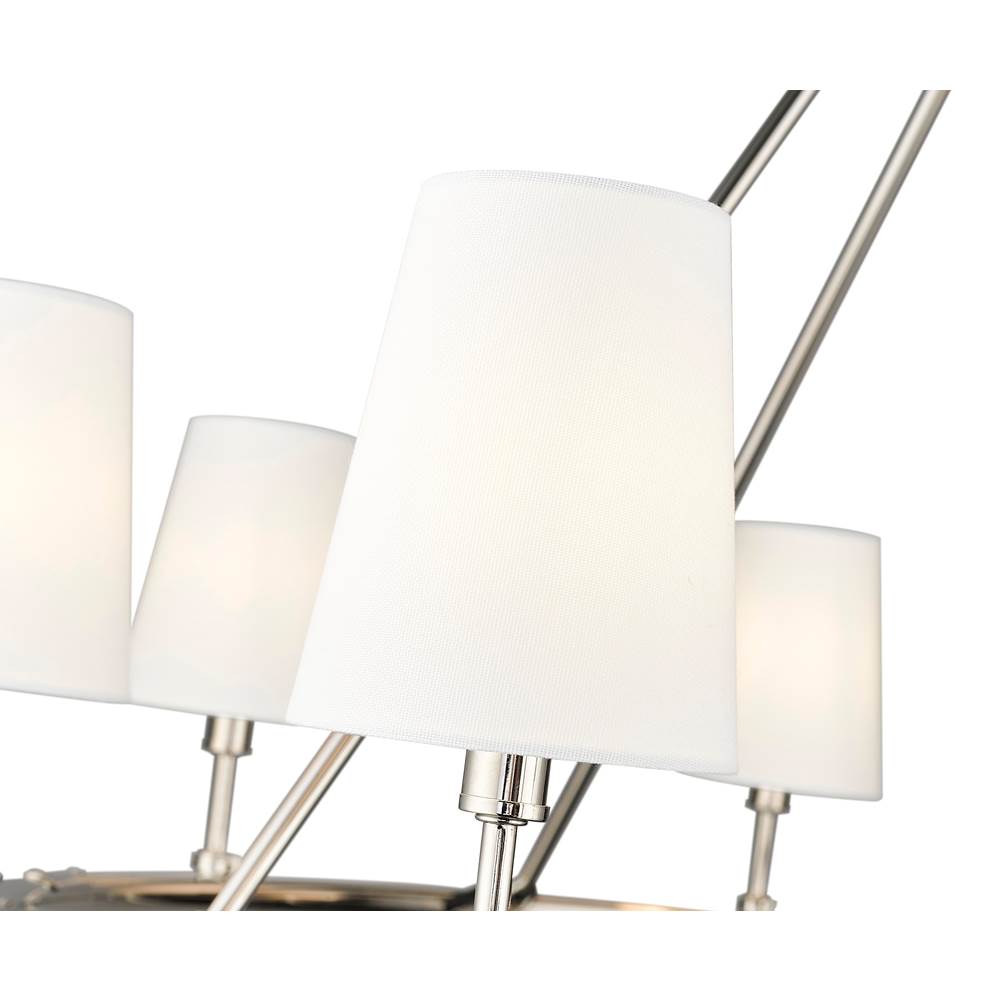 Millennium Lighting 16608-PN Polished Nickel Adorra 40'' Wide 8-light Chandelier - Polished Nickel Image 5