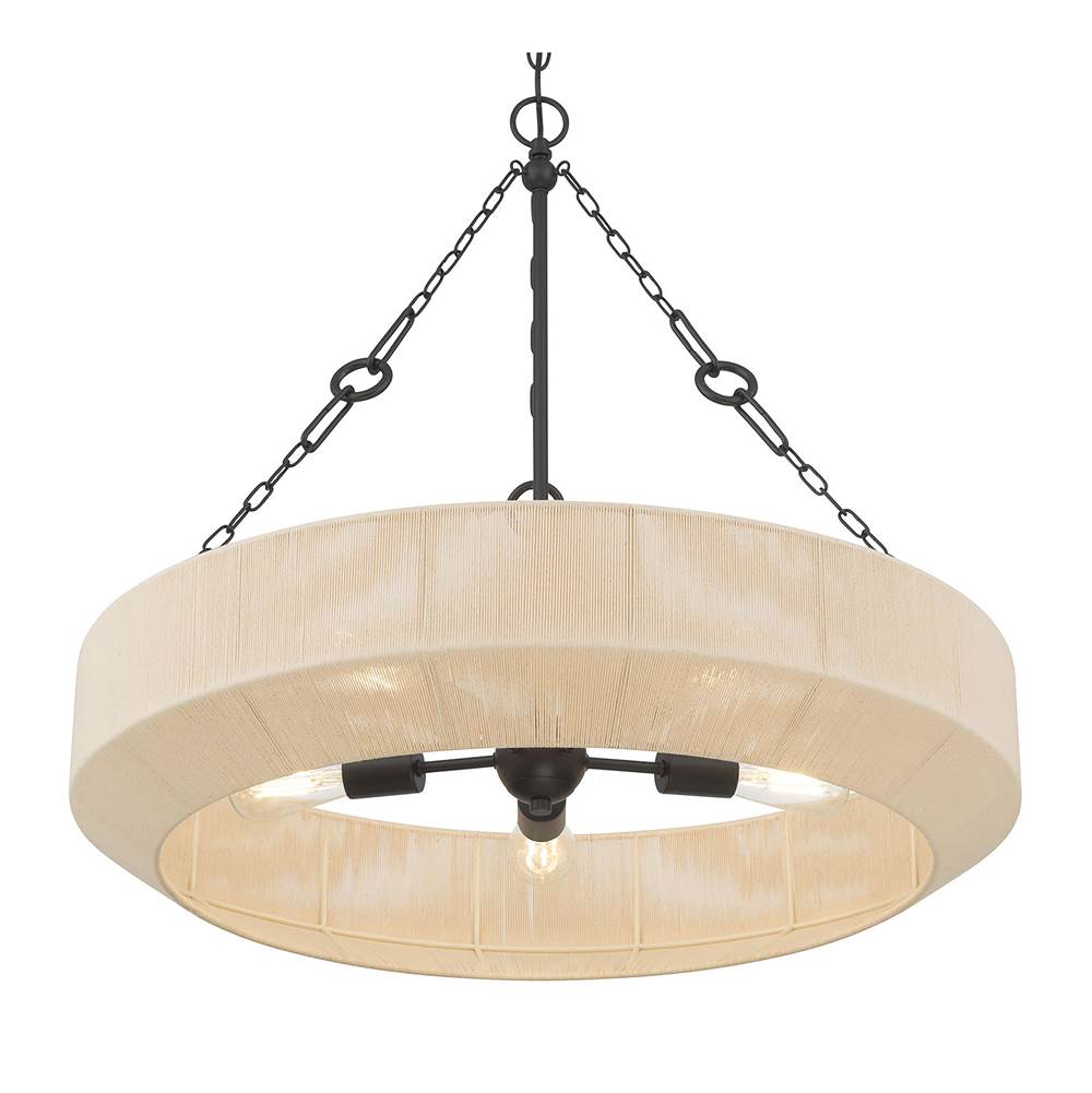 Millennium Lighting 206105-MB Matte Black Tresselle 28'' Wide 5-light Pendant Image 7