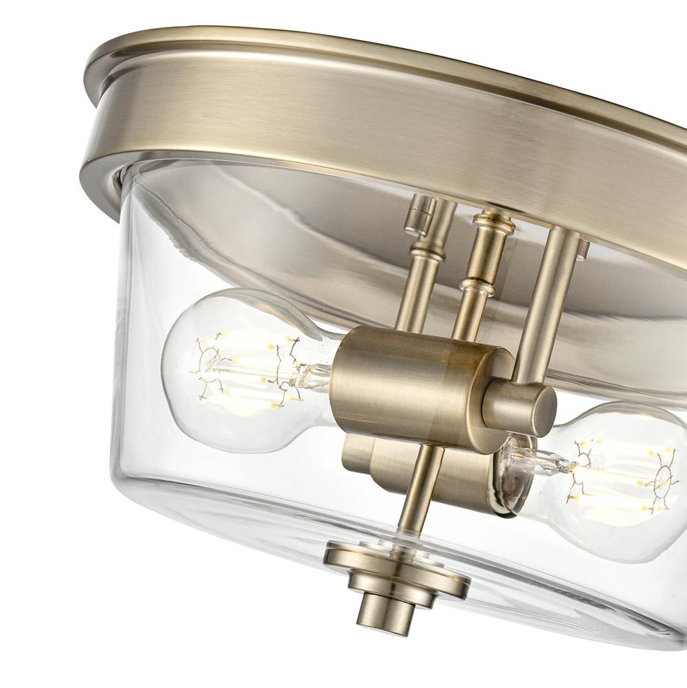 Millennium Lighting 64102-MG Modern Gold Strayhan 13'' 2-light Flush Mount - Modern Gold Image 3