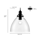 Millennium Lighting 218101-VB Vintage Brass Khrisa 12.75'' Wide 1-light Pendant - Vintage Brass Image 3