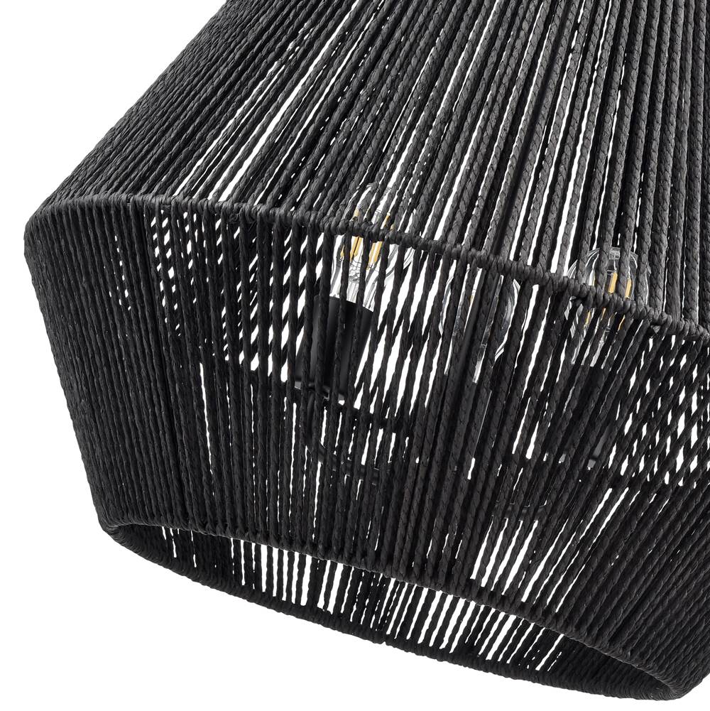 Millennium Lighting 9023-MB Matte Black Elise 22'' Wide 3-light Pendant - Matte Black Image 5