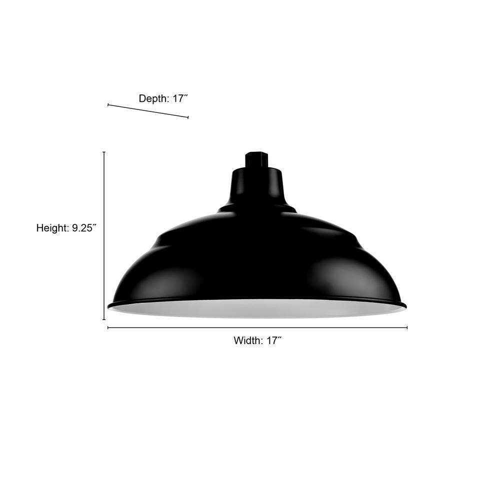 Millennium Lighting RALWHS17-SB Satin Black Aluminum Warehouse Shade Image 3