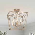Millennium Lighting 4004-PMG Painted Modern Gold Semi-flush Ceiling Mount Image 2