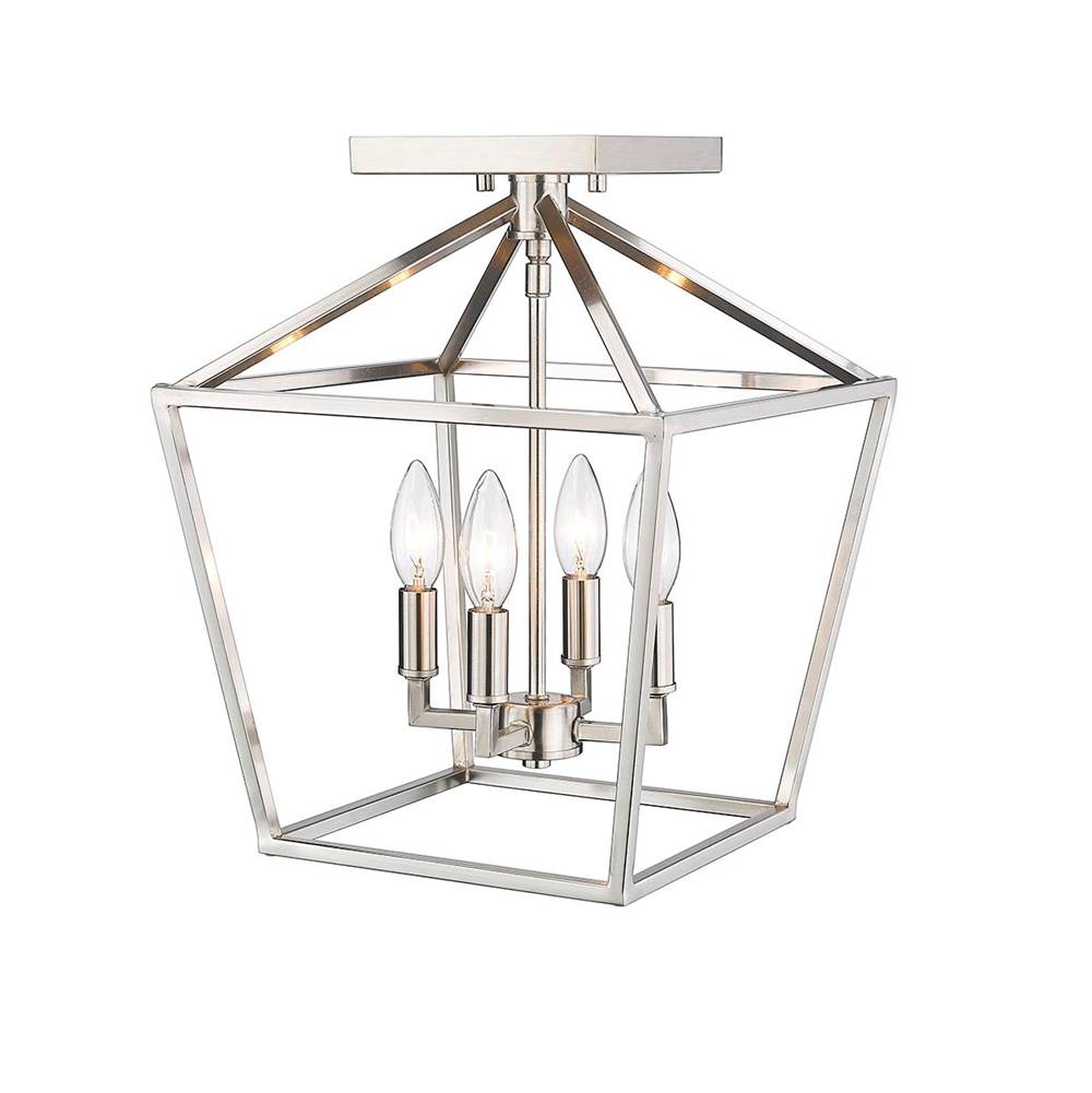 Millennium Lighting 3334-SN Satin Nickel Semi-flush Ceiling Mount Image 2