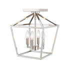 Millennium Lighting 3334-SN Satin Nickel Semi-flush Ceiling Mount Image 2