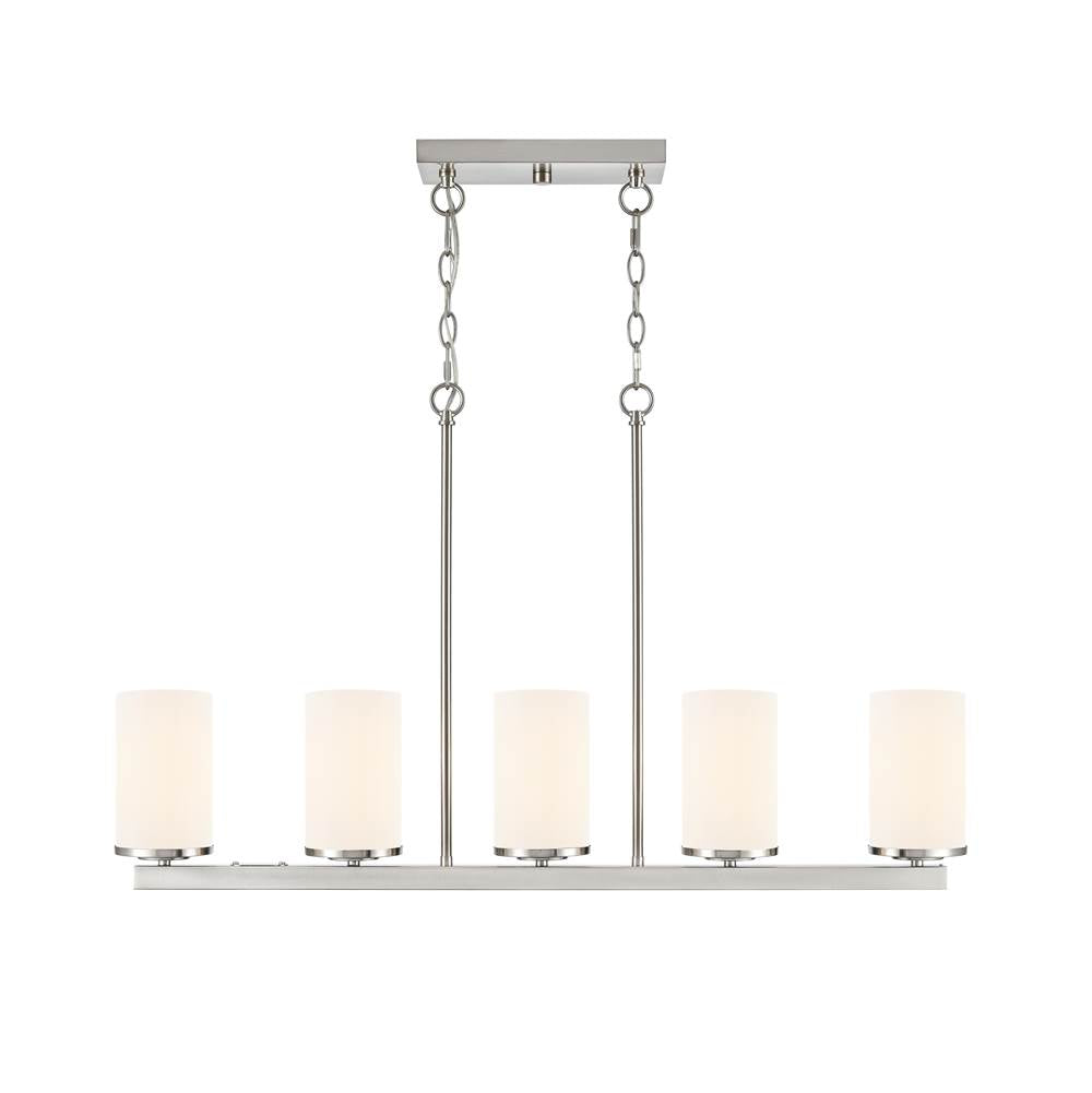 Millennium Lighting Verlana 35'' 5-light Linear Chandelier - Brushed Nickel