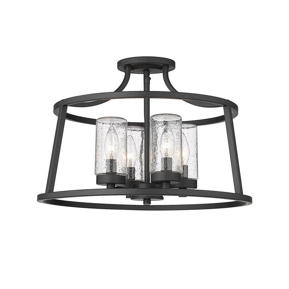 Millennium Lighting 4184-MB Matte Black Semi-flush Ceiling Mount Image 2