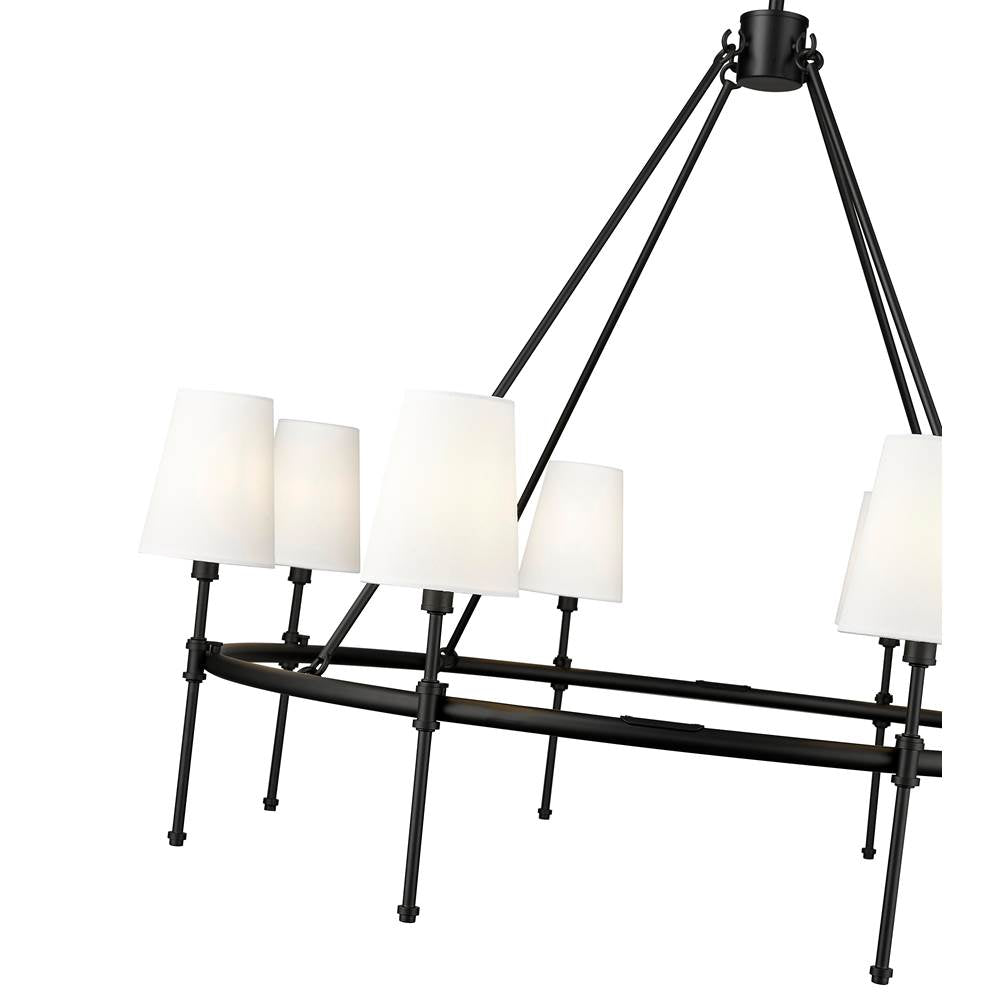 Millennium Lighting 16608-MB Matte Black Adorra 40'' Wide 8-light Chandelier - Matte Black Image 4