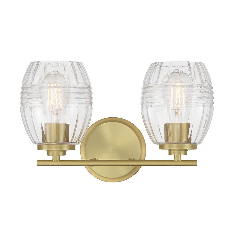 Millennium Lighting 9992-VB Vintage Brass Miravelle 14'' Wide 2-light Vanity Image 6