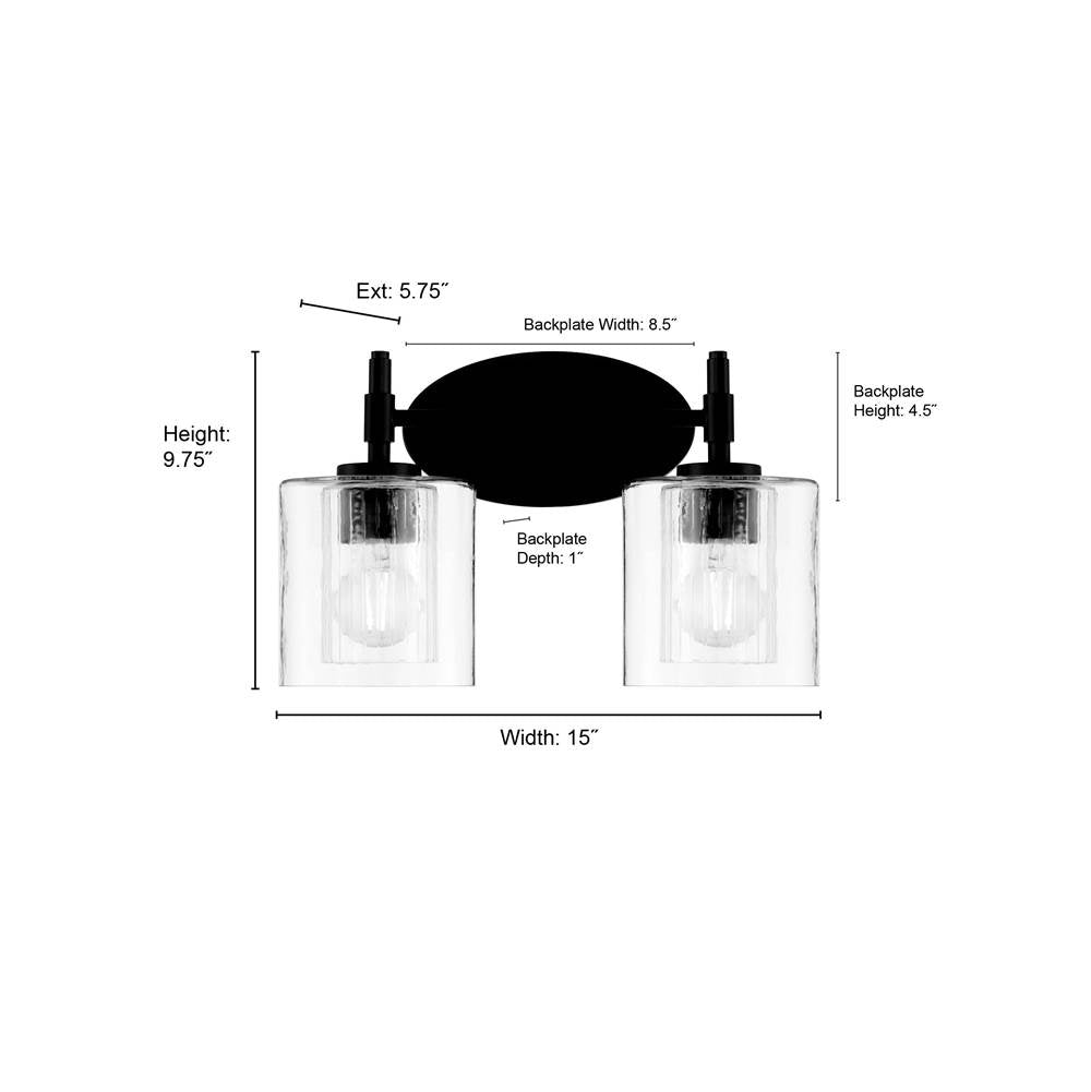 Millennium Lighting 270202-VB Vintage Brass Solventa 15'' Wide 2-light Vanity Image 2