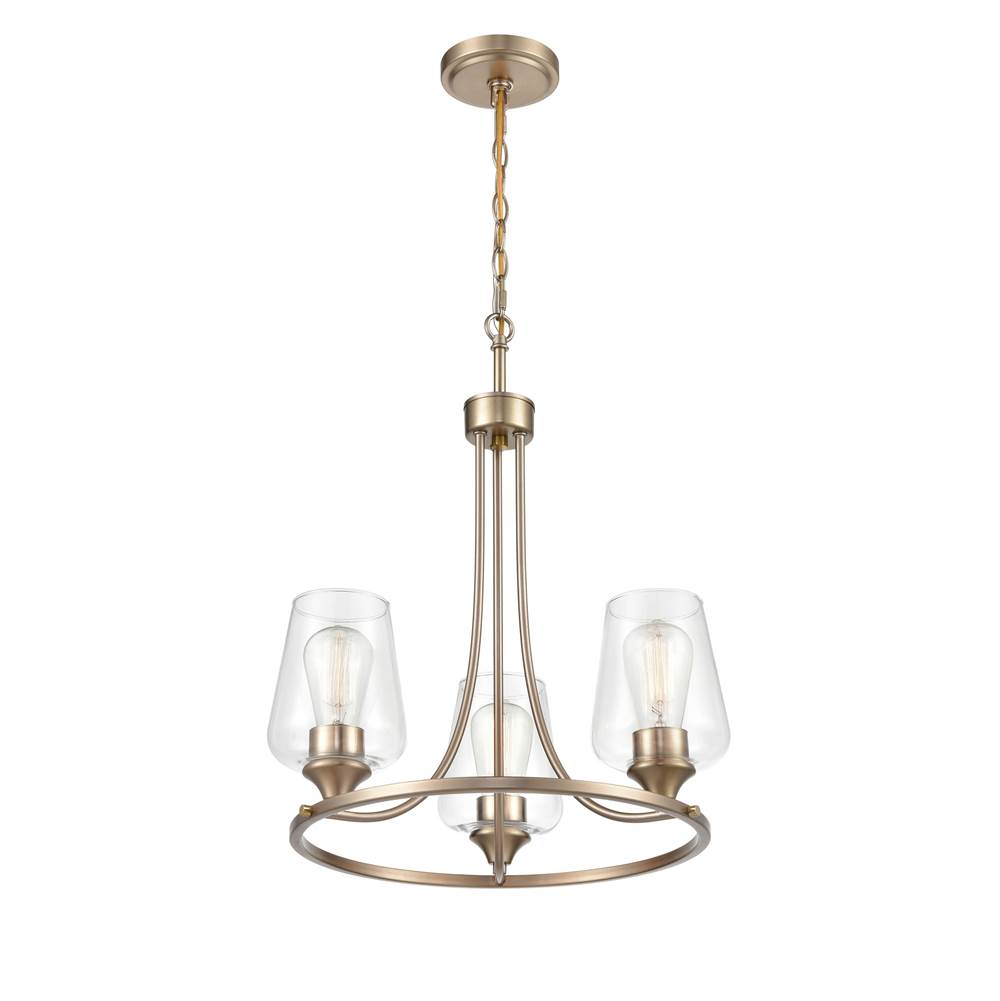 Millennium Lighting 9723-MG Modern Gold Ashford 18'' Wide 3-light Chandelier Image 3