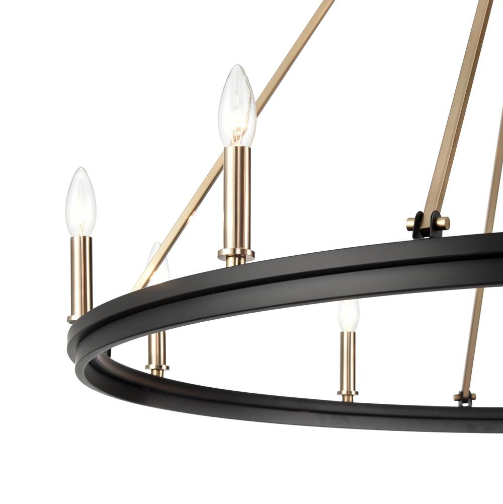 Millennium Lighting 9510-MB/MG Matte Black Modern Gold Chandelier Ceiling Light Image 2