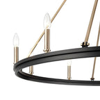 Millennium Lighting 9510-MB/MG Matte Black Modern Gold Chandelier Ceiling Light Image 2