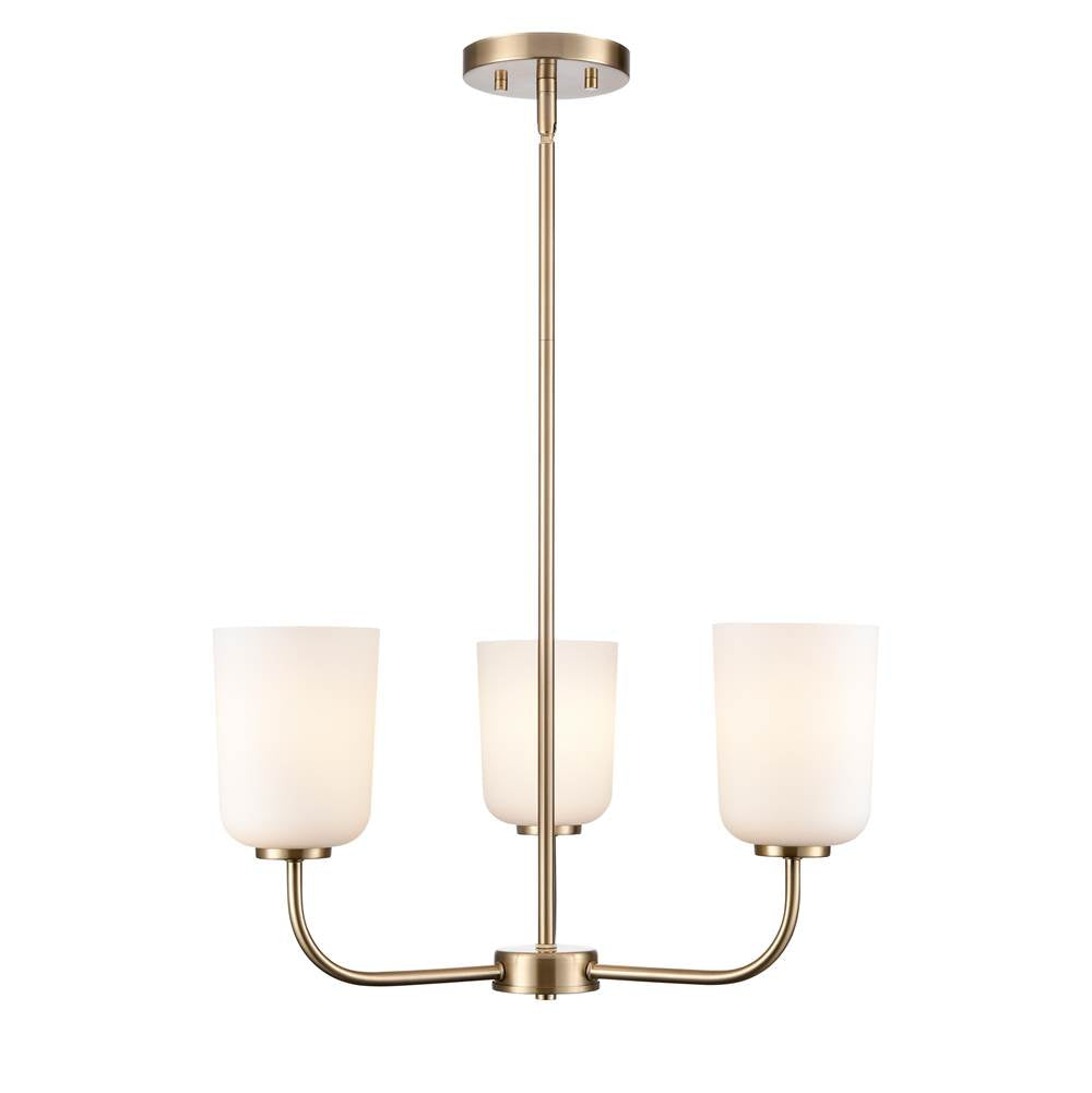 Millennium Lighting Laphia 21'' Wide 3-light Chandelier - Brushed Nickel
