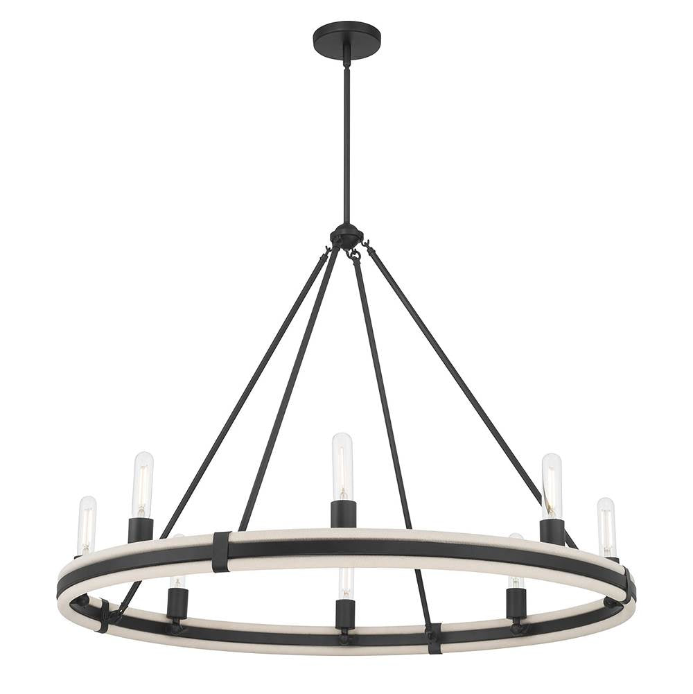 Millennium Lighting 207108-MB Matte Black Rovessa 39'' Wide 8-light Chandelier Image 1