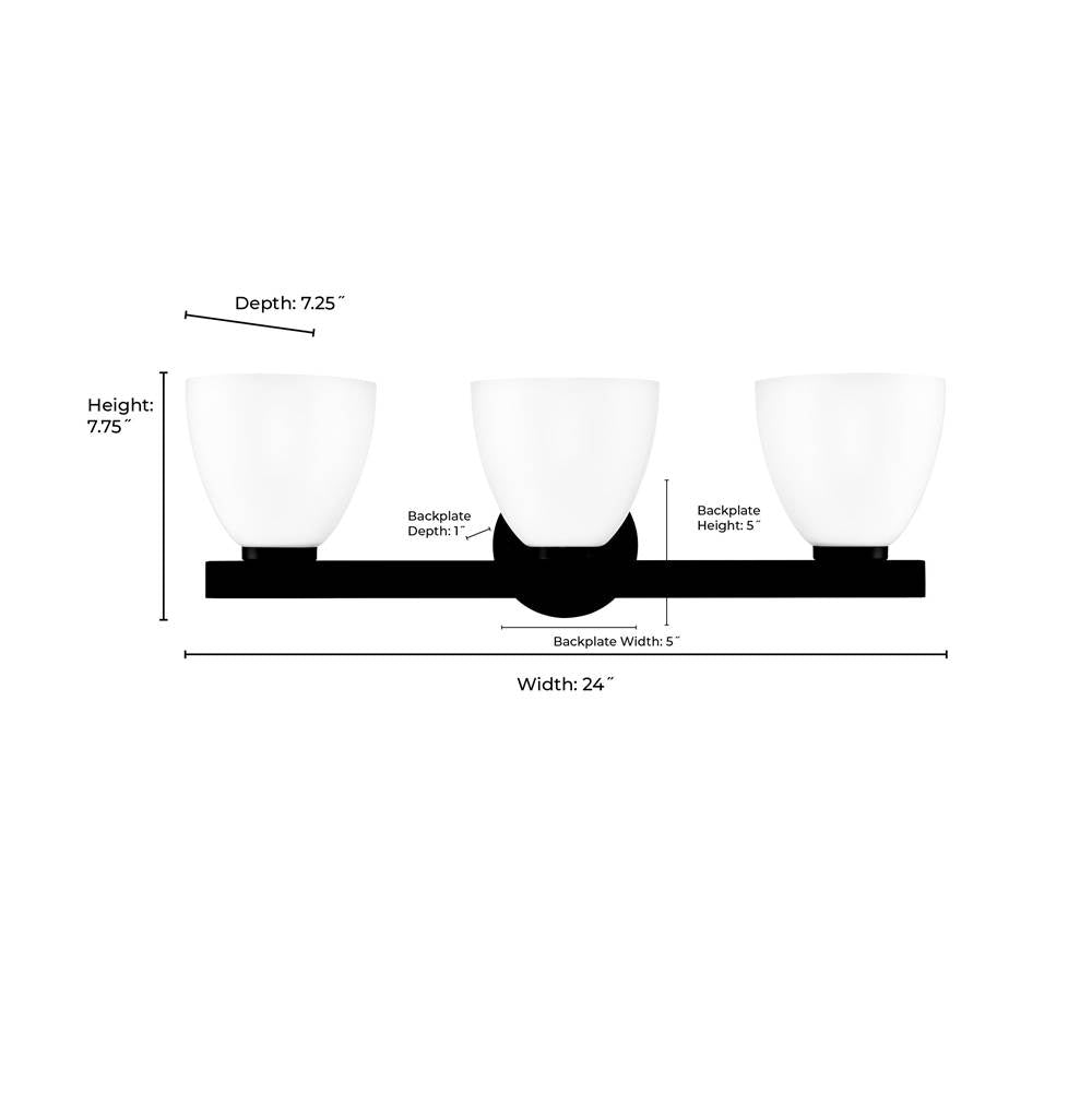 Millennium Lighting 49003-MG Modern Gold Apria 24'' Wide 3-light Vanity - Modern Gold Image 3