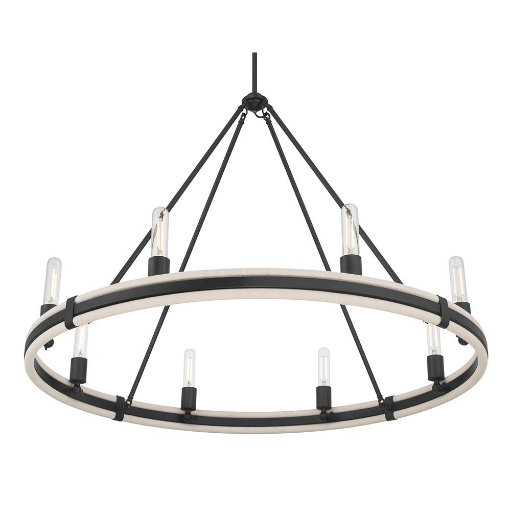 Millennium Lighting 207108-MB Matte Black Rovessa 39'' Wide 8-light Chandelier Image 7