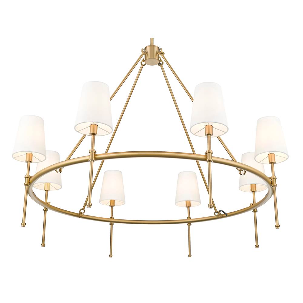 Millennium Lighting 16608-VB Vintage Brass Adorra 40'' Wide 8-light Chandelier - Vintage Brass Image 6