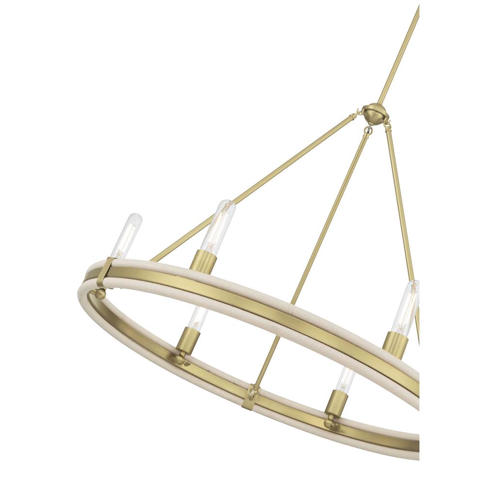 Millennium Lighting 207106-VB Vintage Brass Rovessa 32'' Wide 6-light Chandelier Image 5