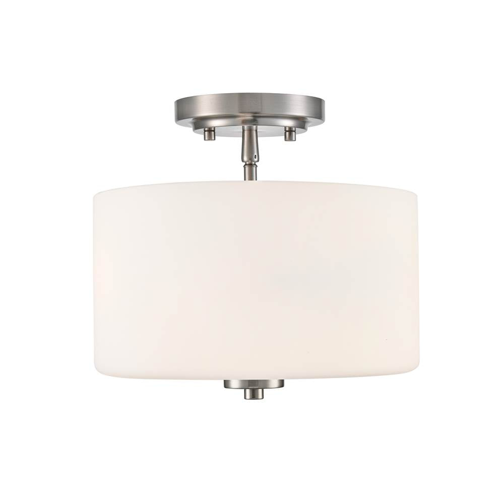 Millennium Lighting Verlana 22'' 2-light Semi-flush Mount - Brushed Nickel