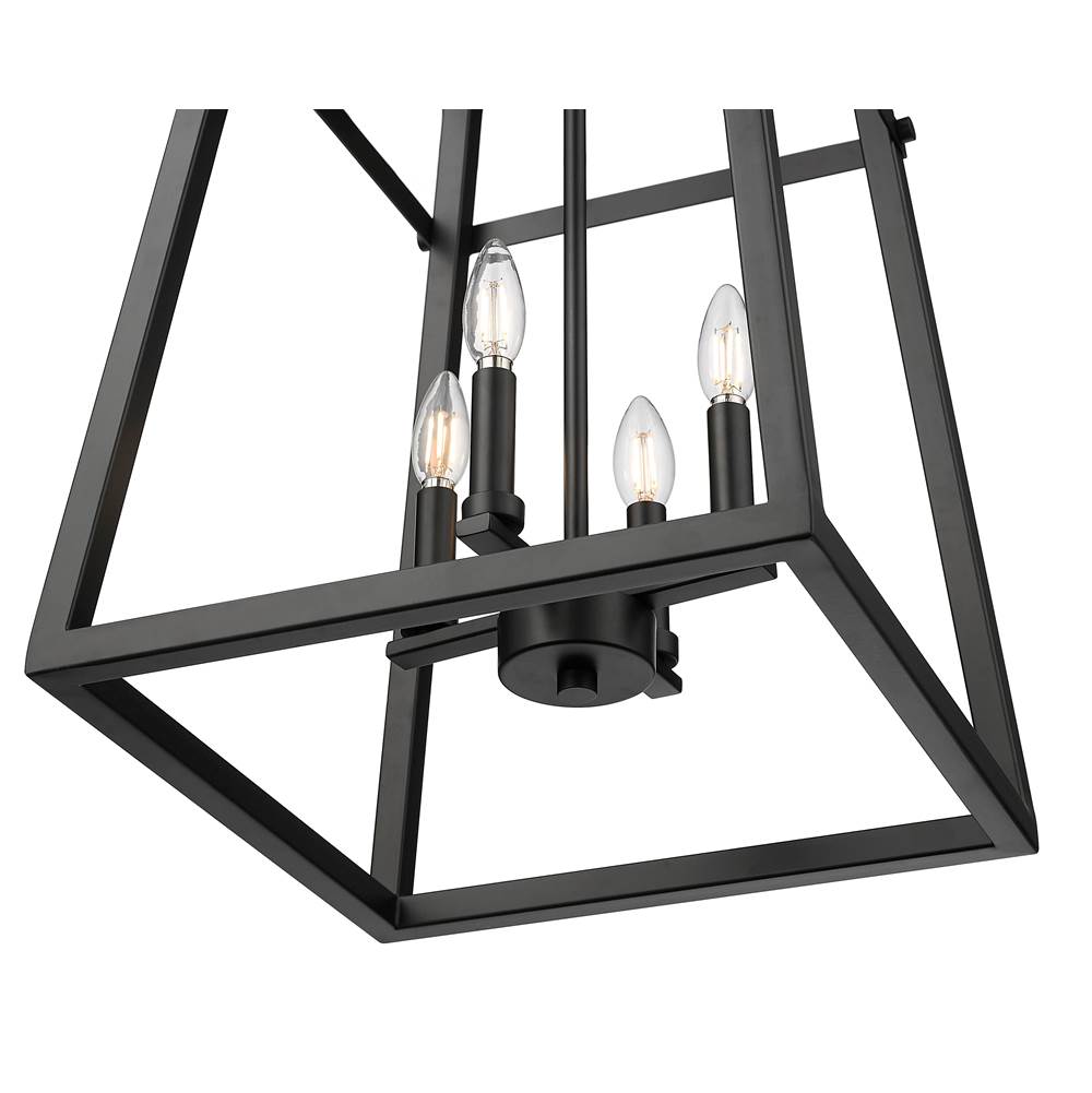 Millennium Lighting 19204-MB Matte Black Tellsa 15'' Wide 4-light Pendant - Matte Black Image 7