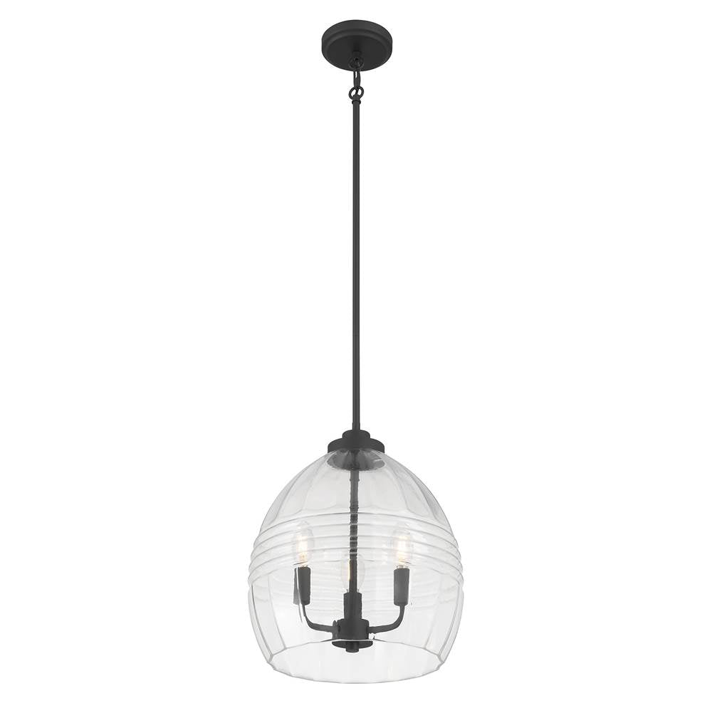 Millennium Lighting 9983-MB Matte Black Miravelle 13'' Wide 3-light Pendant Image 1