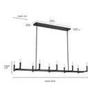 Millennium Lighting 99701-MB Matte Black Chandelier Ceiling Light Image 3